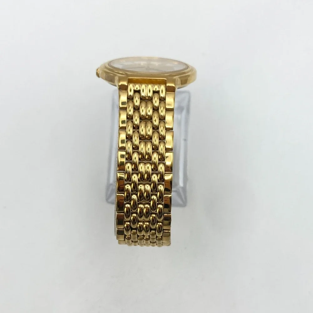 Vintage Seiko Men's Watch 34mm Gold Tone V701-6K69 New Battery SMALL 6.75